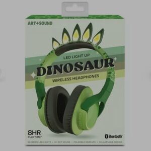 LED light up Dinosaur Wireless Headphones